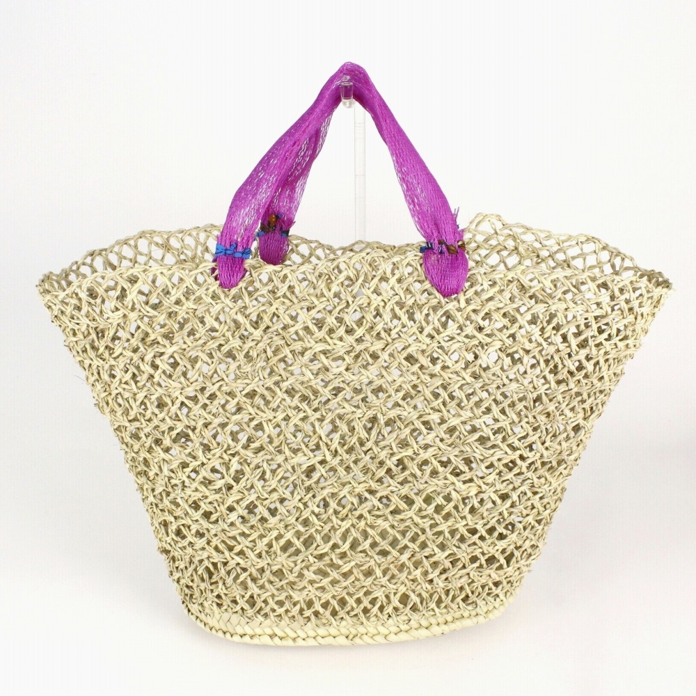 タザ透かしカゴ 楕円 M メッシュハンドル フシア 23SS一点物 @6500→5200円