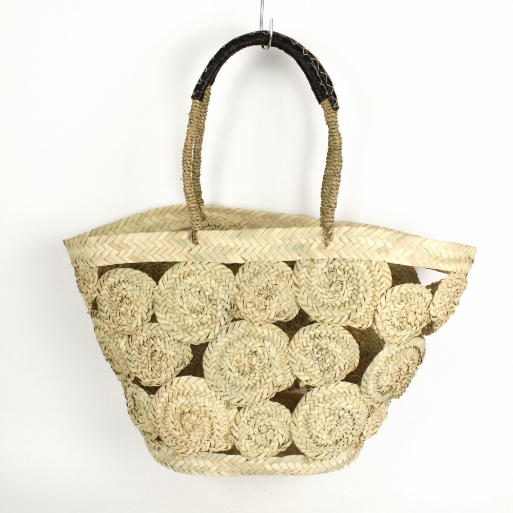 タザ楕円底 デコレーション 黒革ハンドル 24SS一点物 @11000→8800