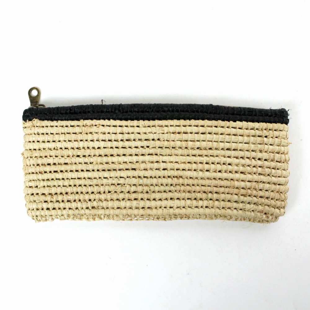 ぺったりペンケース 縁ライン 黒 24SS一点物 @5800→4640