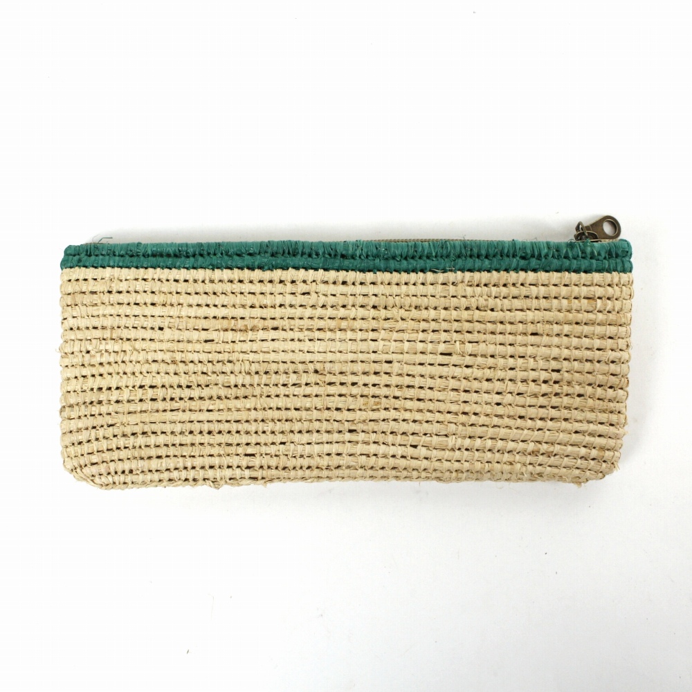 ぺったりペンケース 縁ライン 緑 24SS一点物 @5800→4640