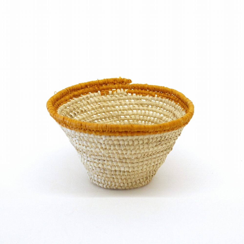 ラフィア バケツ型シンプルカゴ 小 ナチュラルオレンジ 24SS一点物 @4800→3840