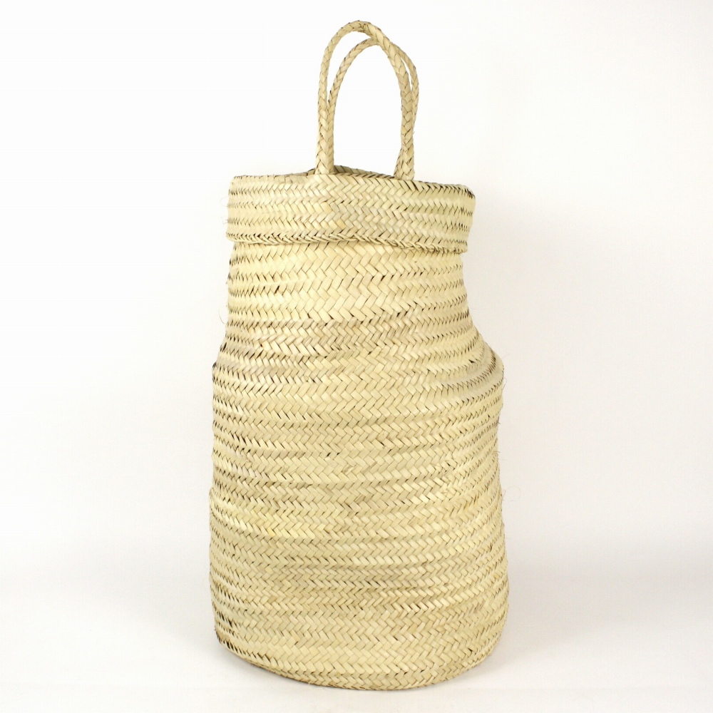 椰子丸底蓋付き インテリアカゴ大 24SS一点物 @17000→13600