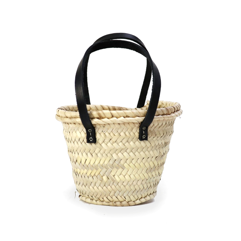 タザ楕円 ミニ 細革ハンドル 黒革