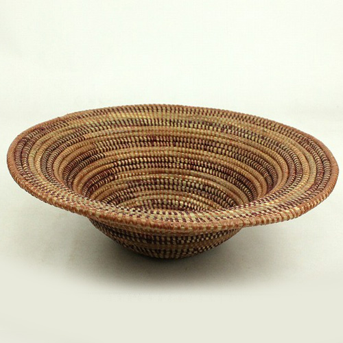 セネガルバスケット 丸皿 大 20茶