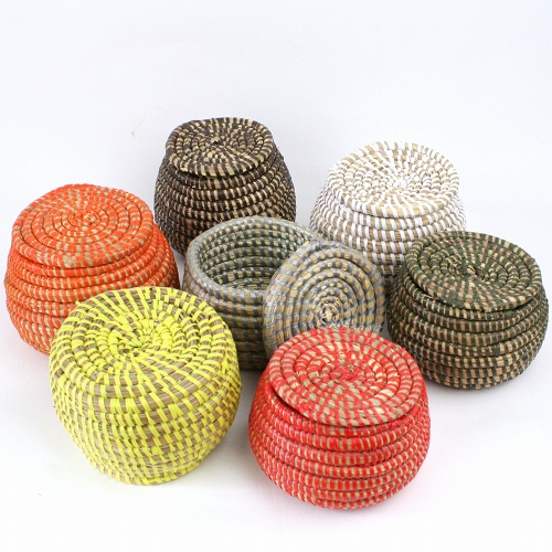 セネガル蓋付き小物入れ　