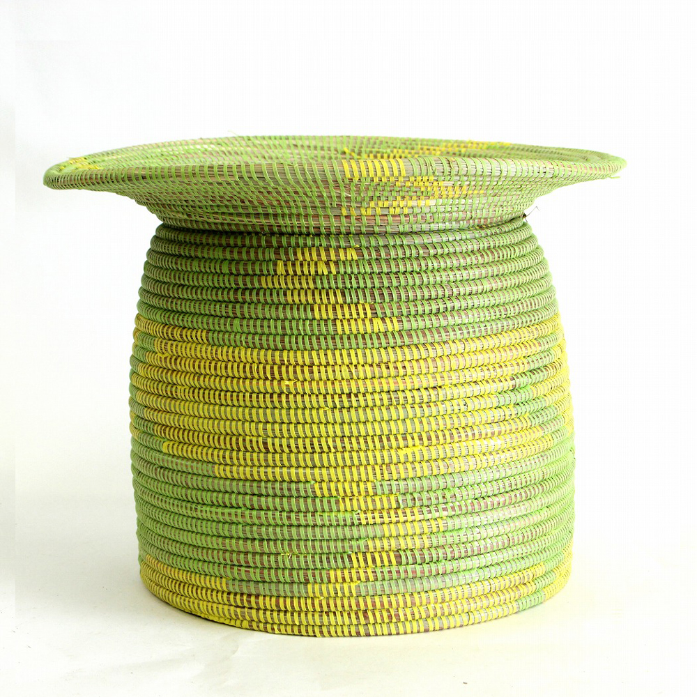セネガルカゴ テーブル型 黄黄緑 18SS一点 @9800→7840