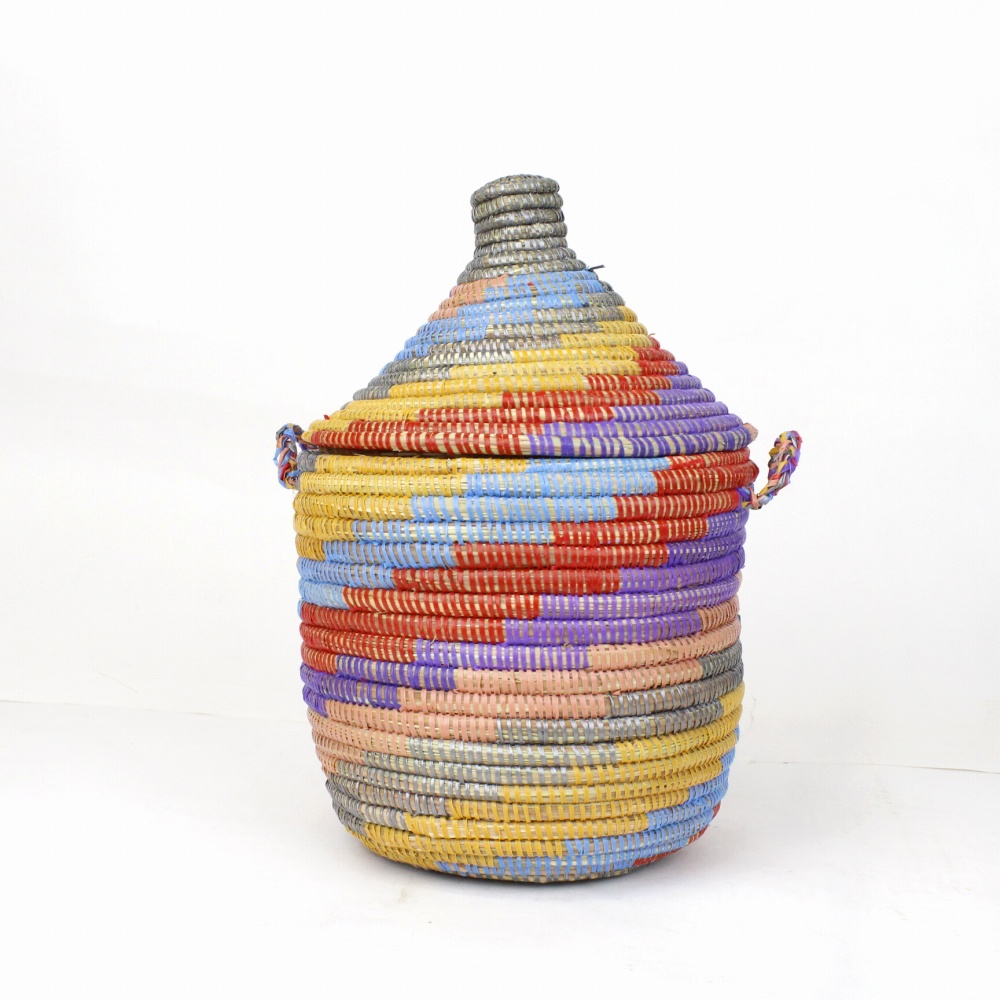 セネガルカゴ 斜め柄 中 マルチ 23SS一点物 @10000→8000円