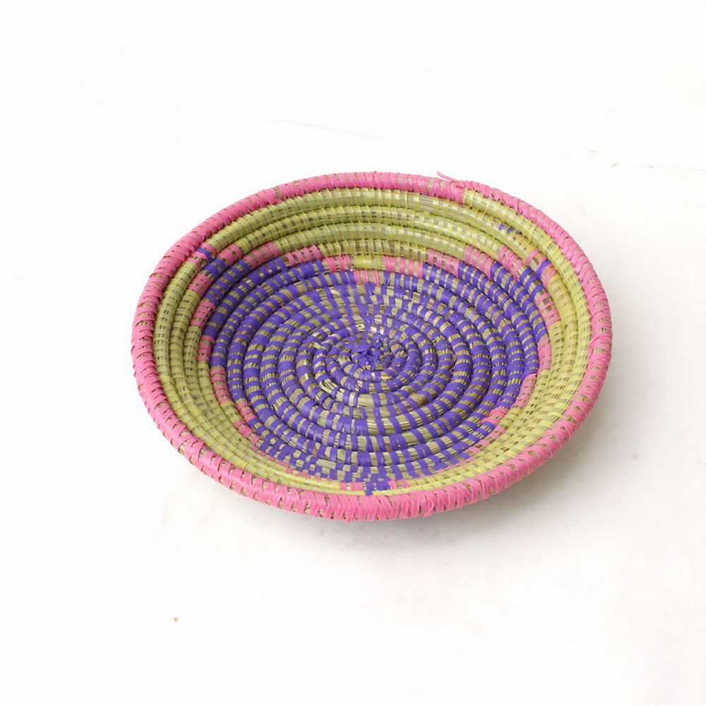 セネガル花柄皿 小 紫ピンクレモン 23SS一点物 @2500→2000円