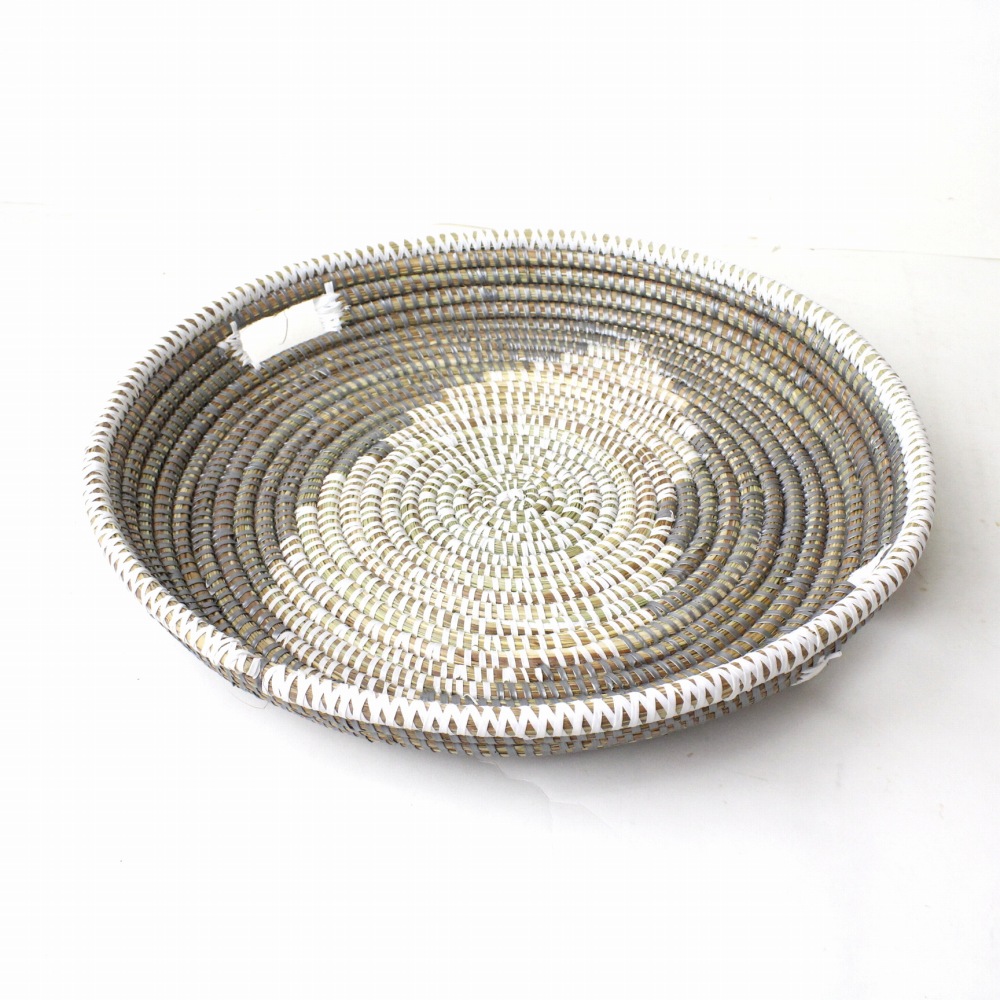 セネガルもやもや柄 お盆 白グレー 23SS一点物 @5000→4000円