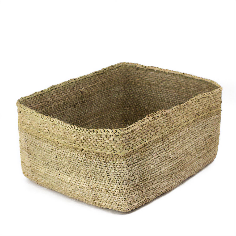 イリンガバスケット長方形 S 無地 H17 浅