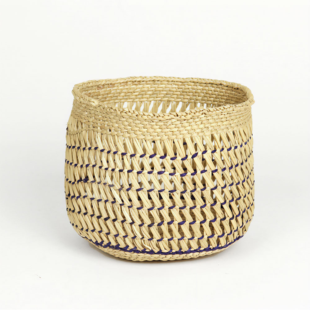 イリンガバスケット透かし編み ミニ ミックス 濃紺