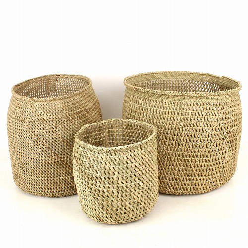 イリンガバスケット透かし編み 丸底 L LB