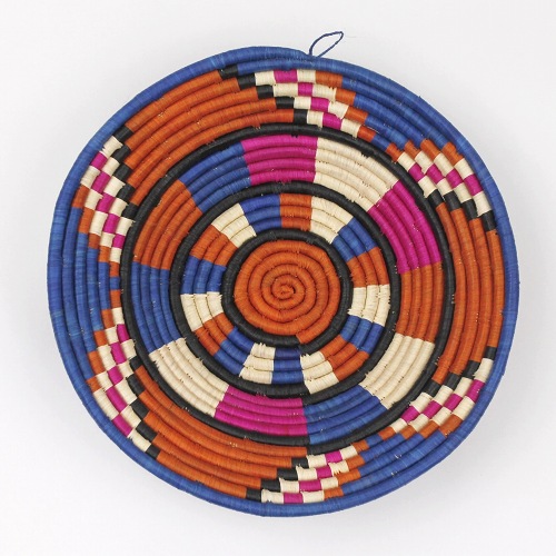 ウガンダバスケット 径30 ピカソ/青フシア