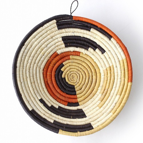 ウガンダバスケット 径25 生成 赤 レンガ