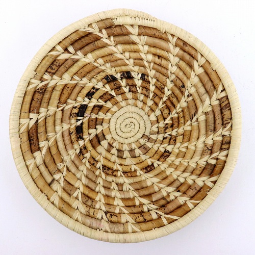 ウガンダバスケット 径25 ベージュ茶