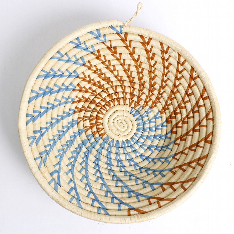 ウガンダバスケット 径25 ナチュラル茶水色