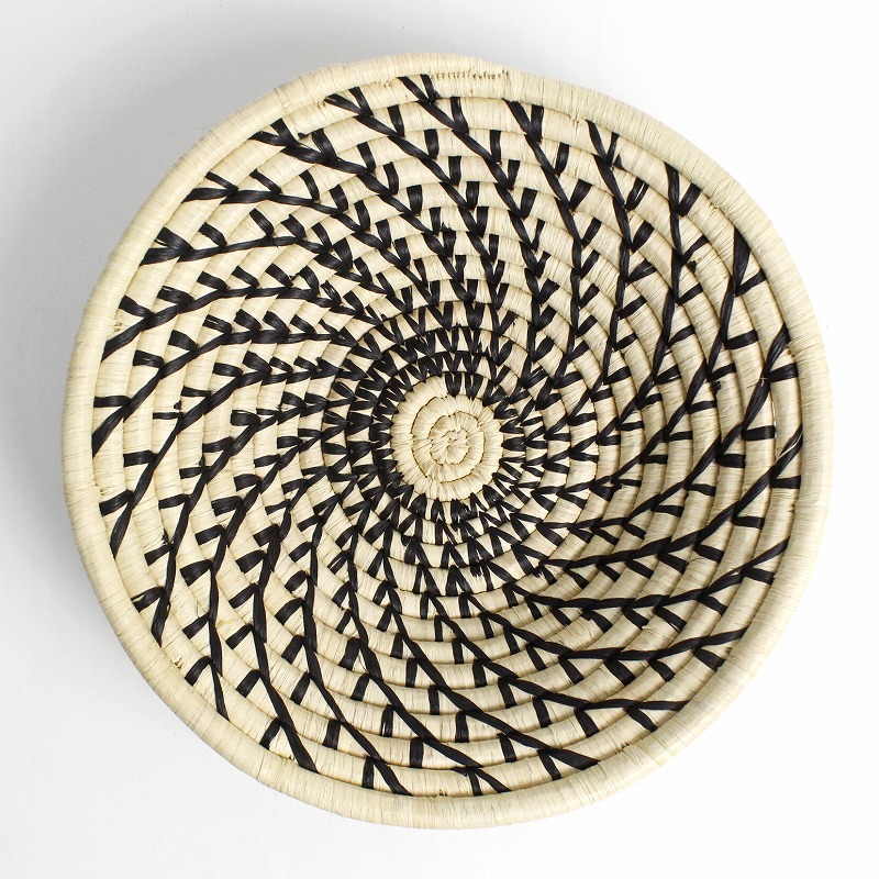 ウガンダバスケット 径25 白黒3