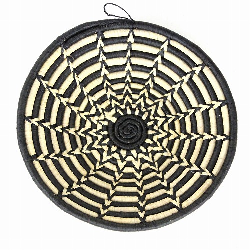 ウガンダバスケット 径25 白黒4