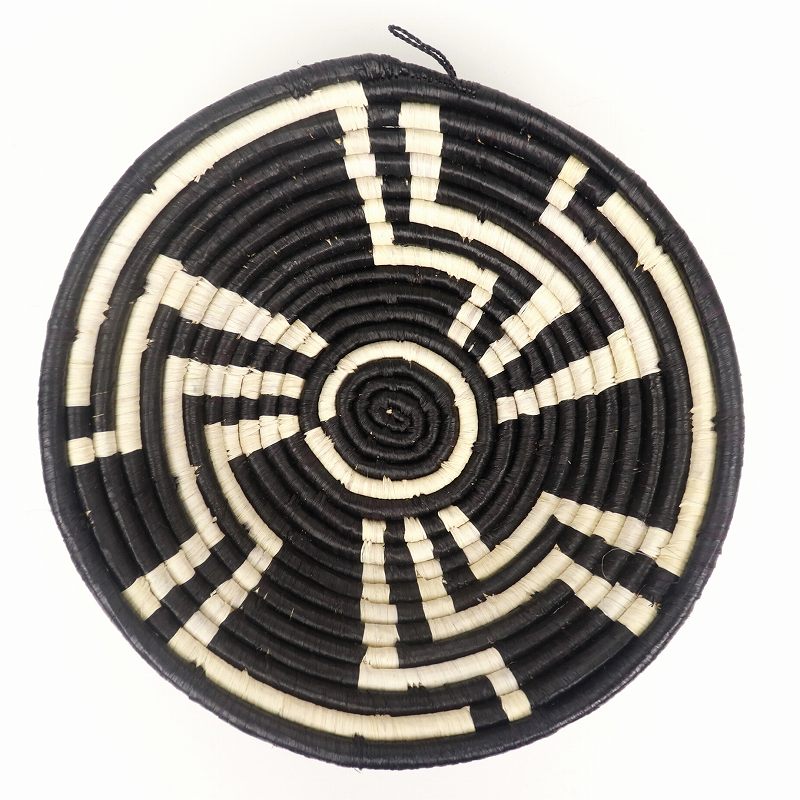 ウガンダバスケット 径25 白黒5