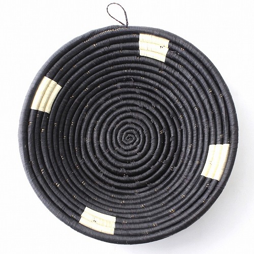 ウガンダバスケット 径25 白黒6