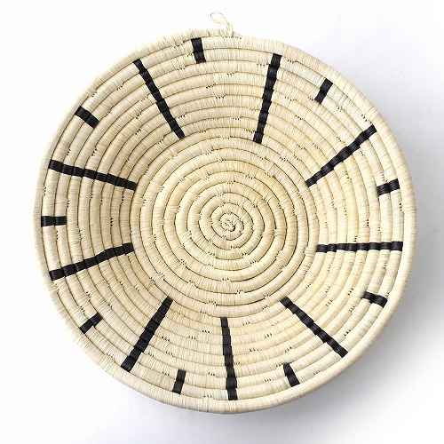 ウガンダバスケット 径25 白黒8