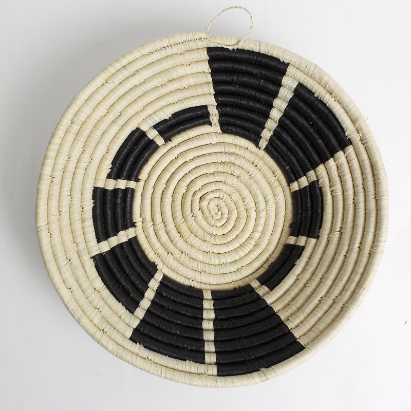 ウガンダバスケット 径25 白黒9