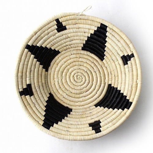 ウガンダバスケット 径25 白黒10