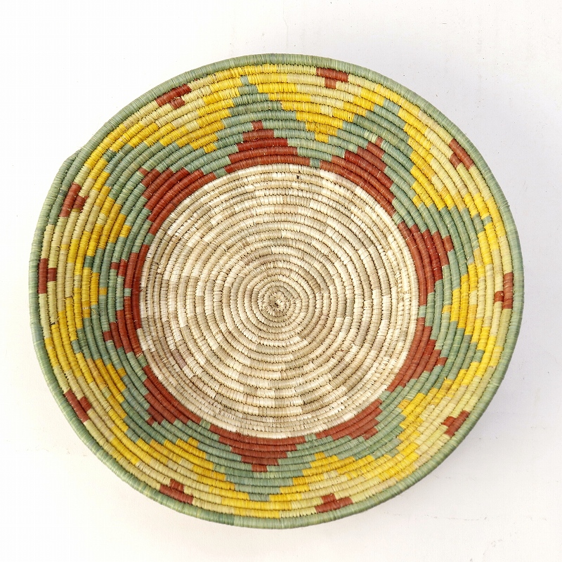 キビの葉ルボナボウルバスケット M カラー 38一点物