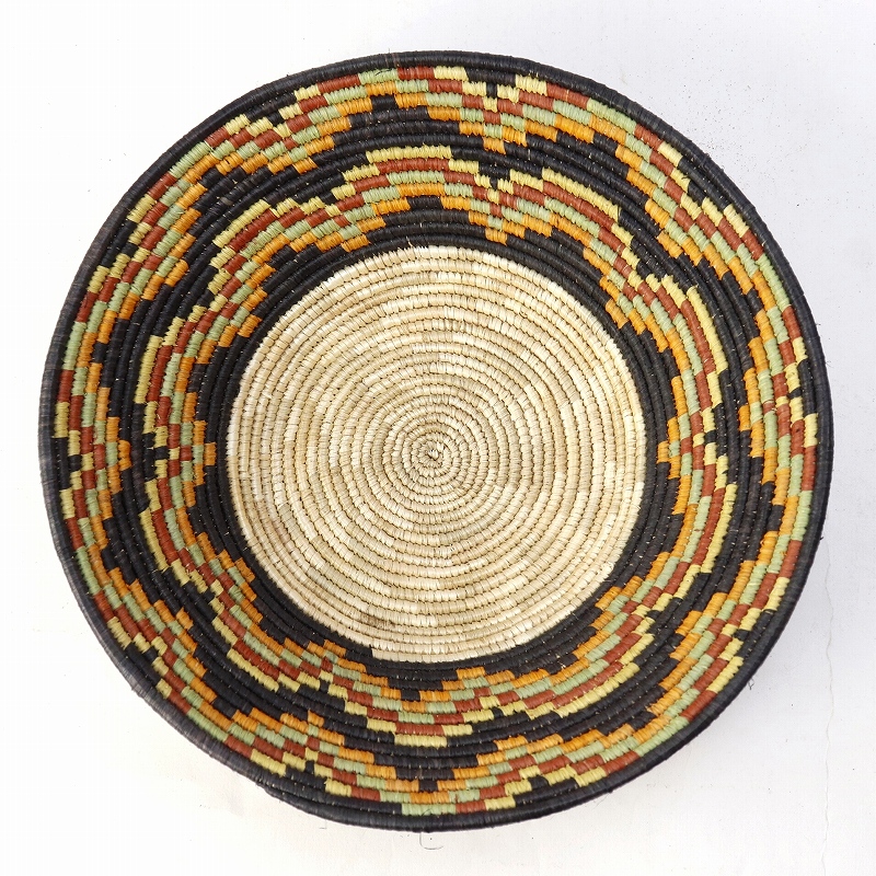 キビの葉ルボナボウルバスケット M カラー  _51 一点物