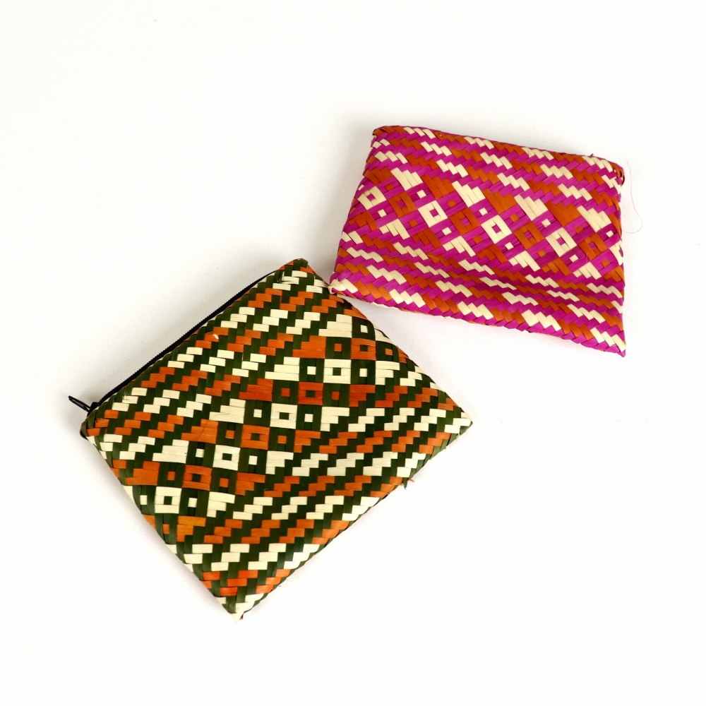 ウガンダパームリーフポーチ 小 カラー