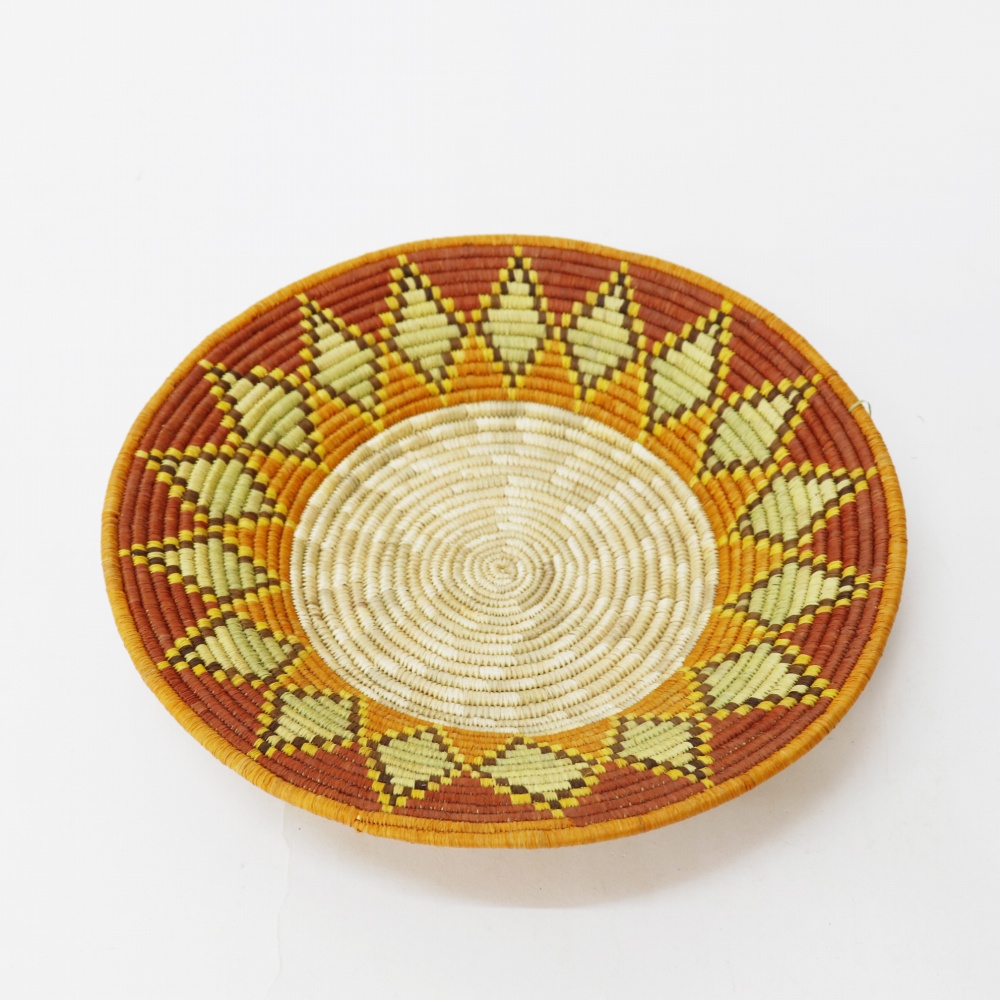 キビの葉ルボナ平かご オール天然染め 25CM ダイヤ 24SS一点物 @6000→4800