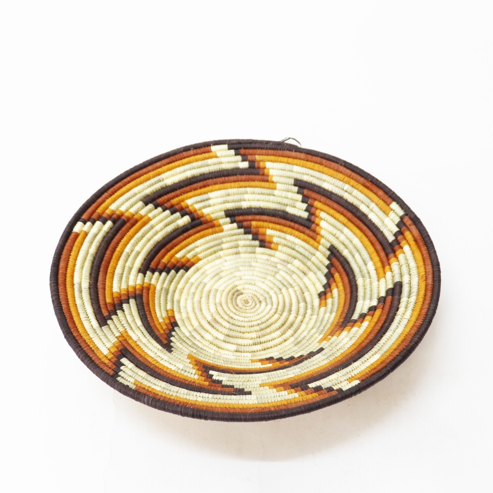 キビの葉ルボナ平かご オール天然染め 25CM 森の風 24SS一点物 @6000→4800