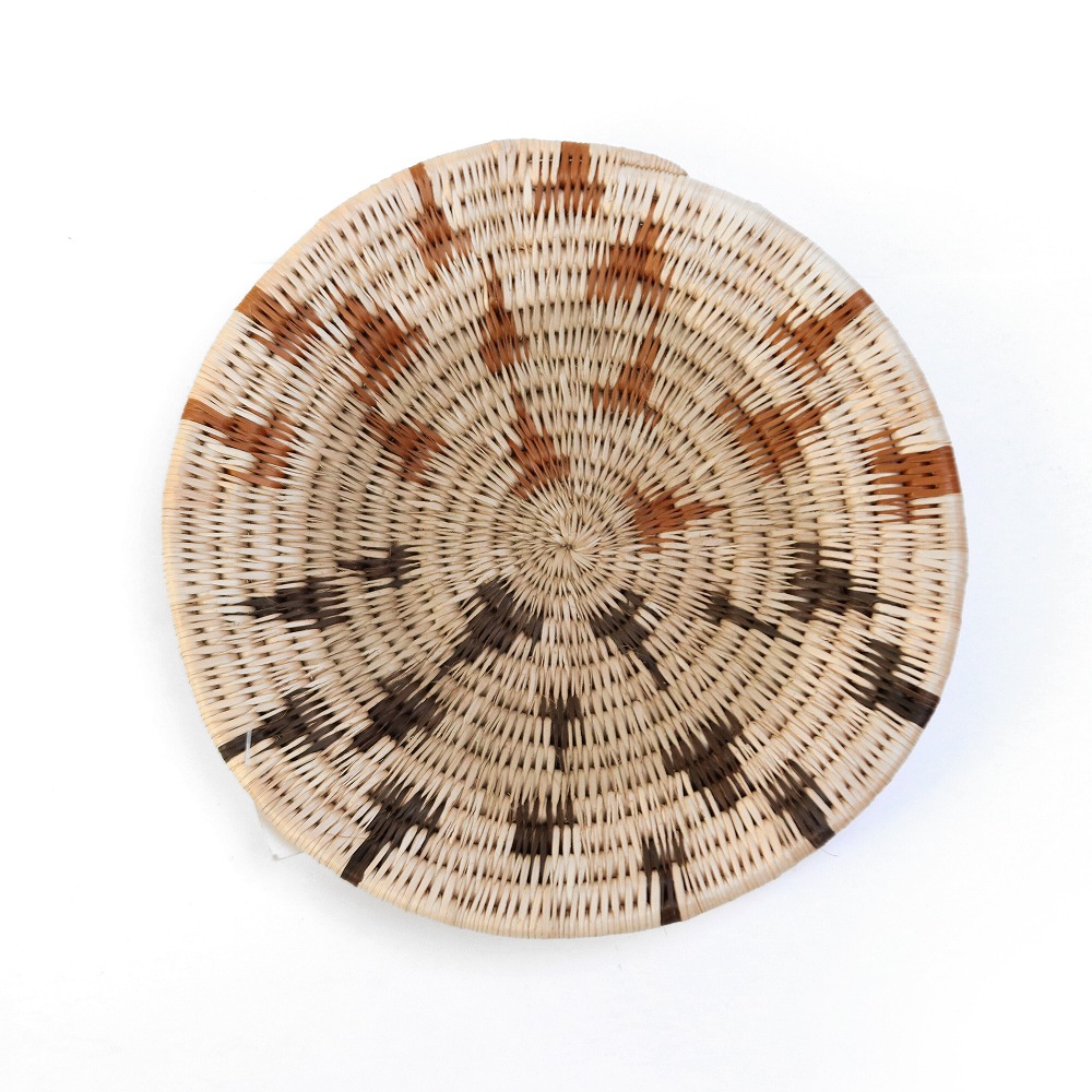 ボツワナバスケット 平かご 18-20CM  _05 一点物