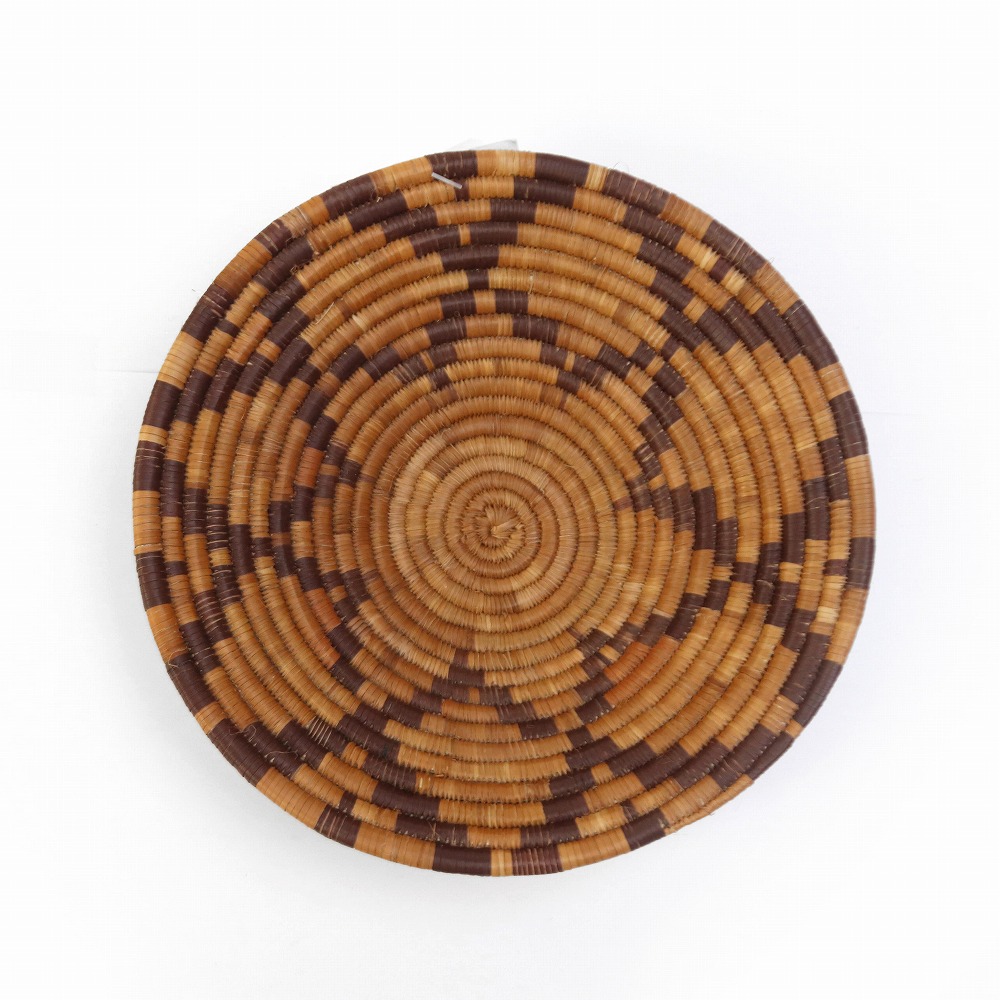 ボツワナバスケット 平かご 18-20CM  _08 一点物