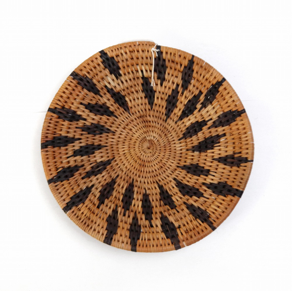 ボツワナバスケット 平かご 18-20CM  _10 一点物