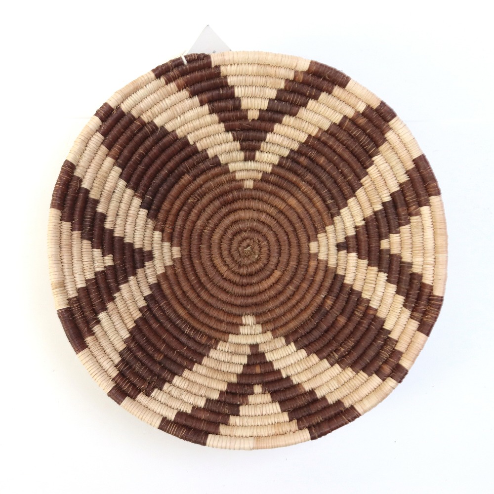 ボツワナバスケット 平かご 21-23CM  _06 一点物