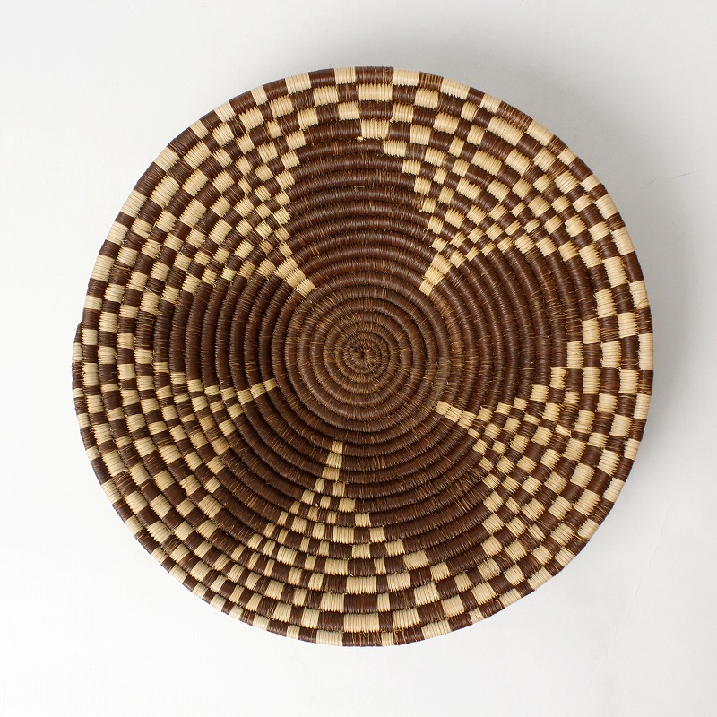 ボツワナバスケット 平かご 27-29cm  一点物02