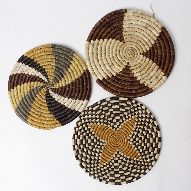 ボツワナバスケット ウォールデコ 21-23cm アソート