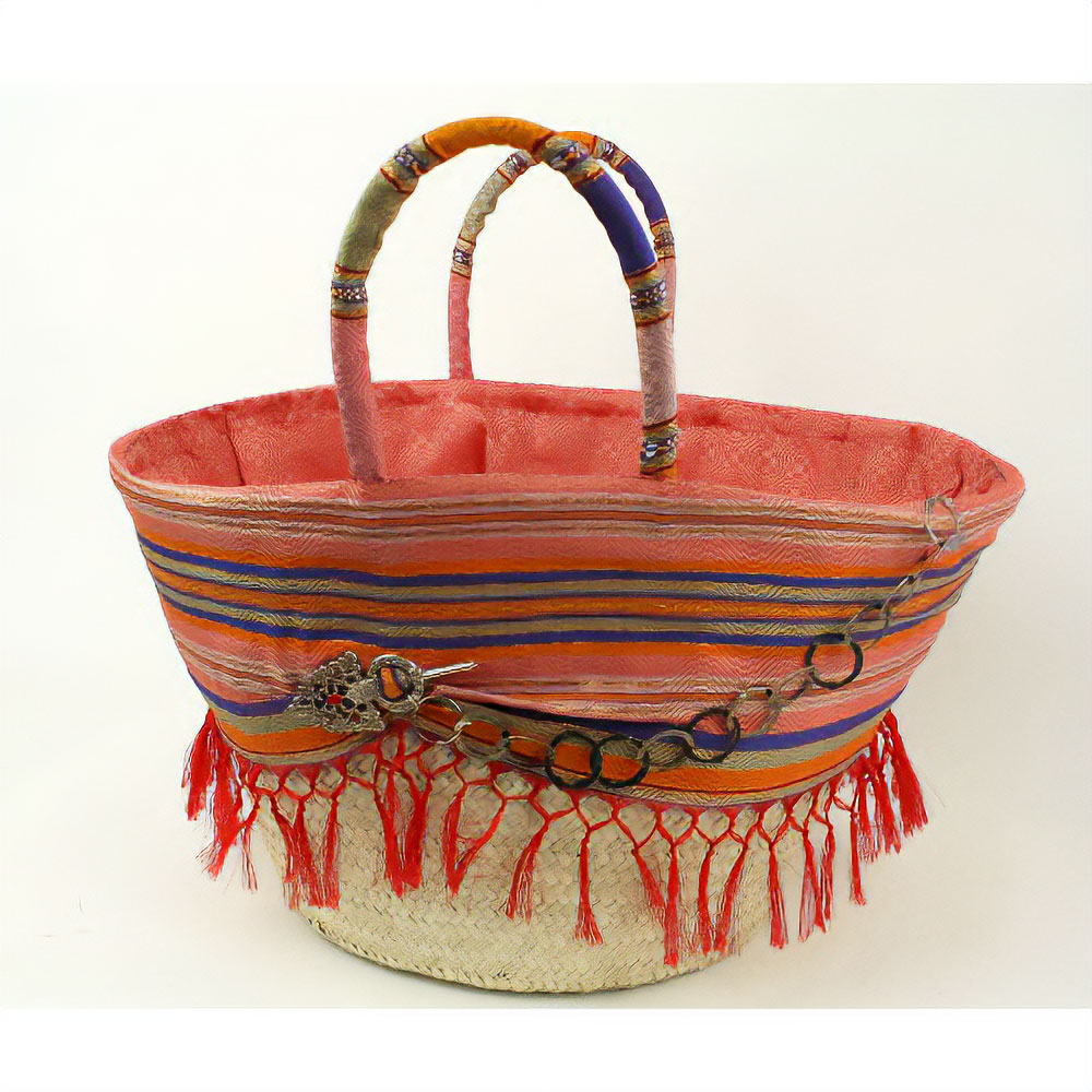 【SALE】布巻き装飾バスケット 大 11-80C \8800→\5280 @5280→3696円