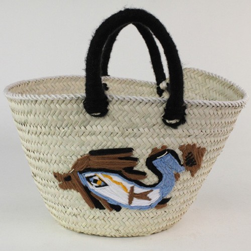 チュニジアバスケット丸底S いるか