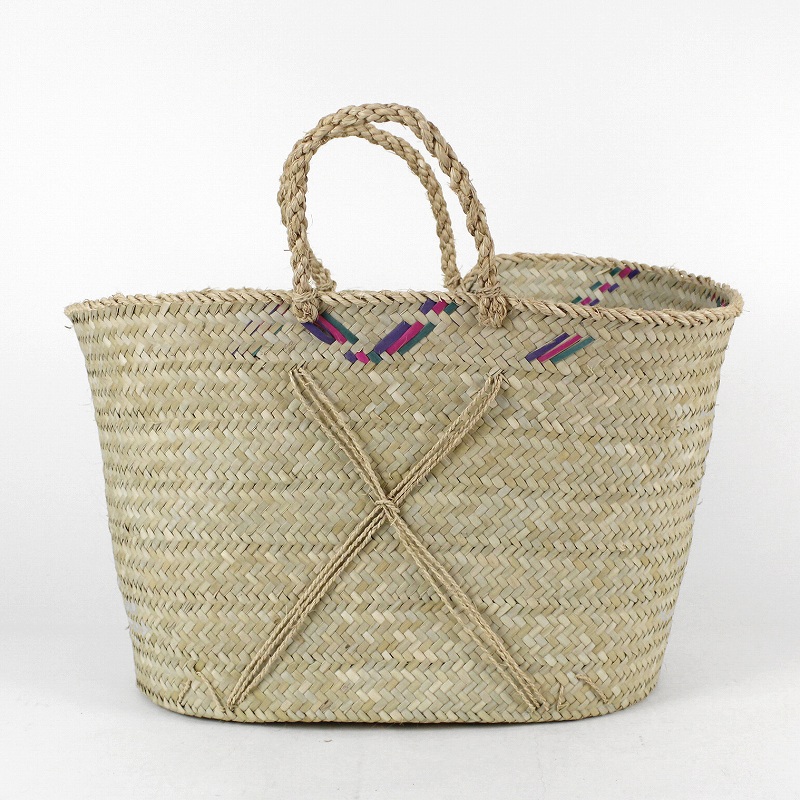 チュニジアドームかご 楕円底 Xドーム取っ手 L カラー