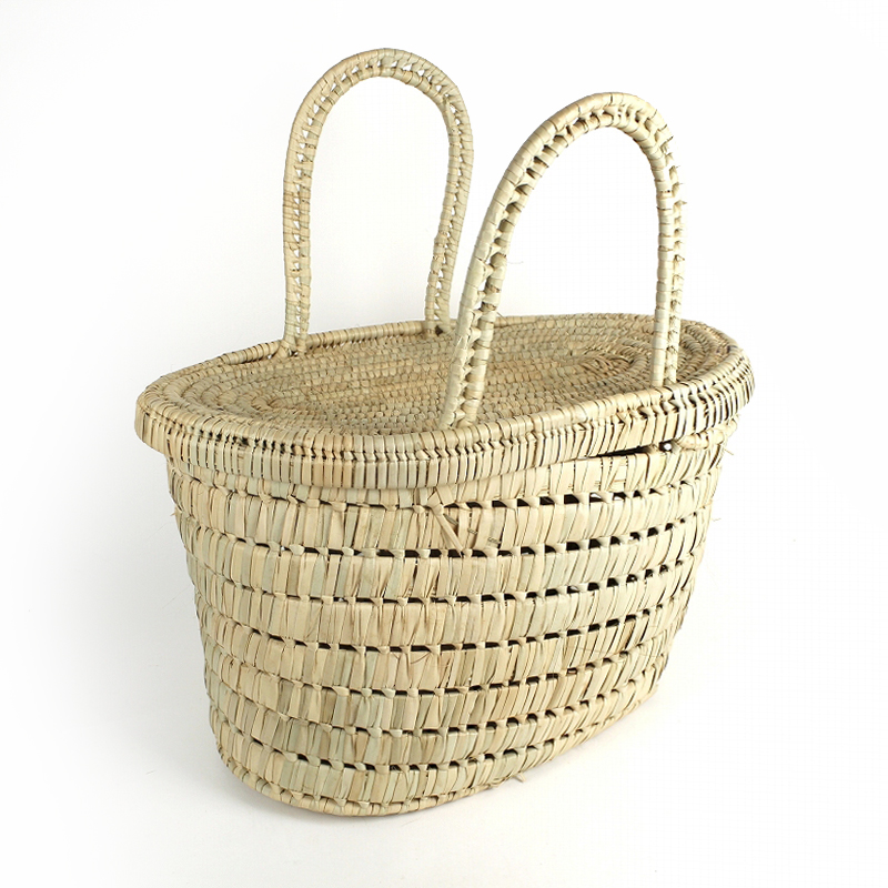 ザンビアイララマーケットバスケット 蓋付