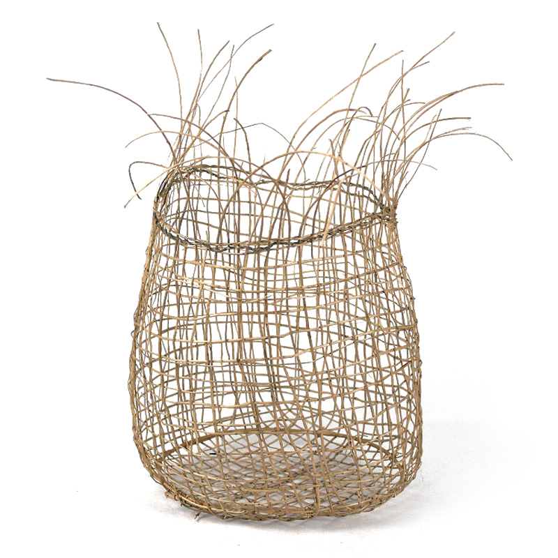 【参考商品/受注可】マケンゲ　透かし編みバスケット　四角底　生成