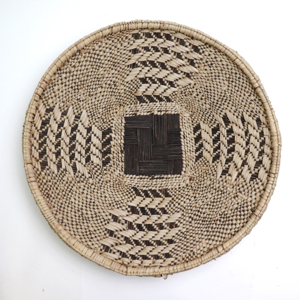 プラトーふるい平かご 花柄 40-44.9cm