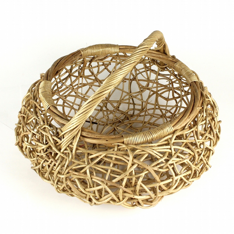 タティンガもつれバスケット　ハンドル付　中　生成　