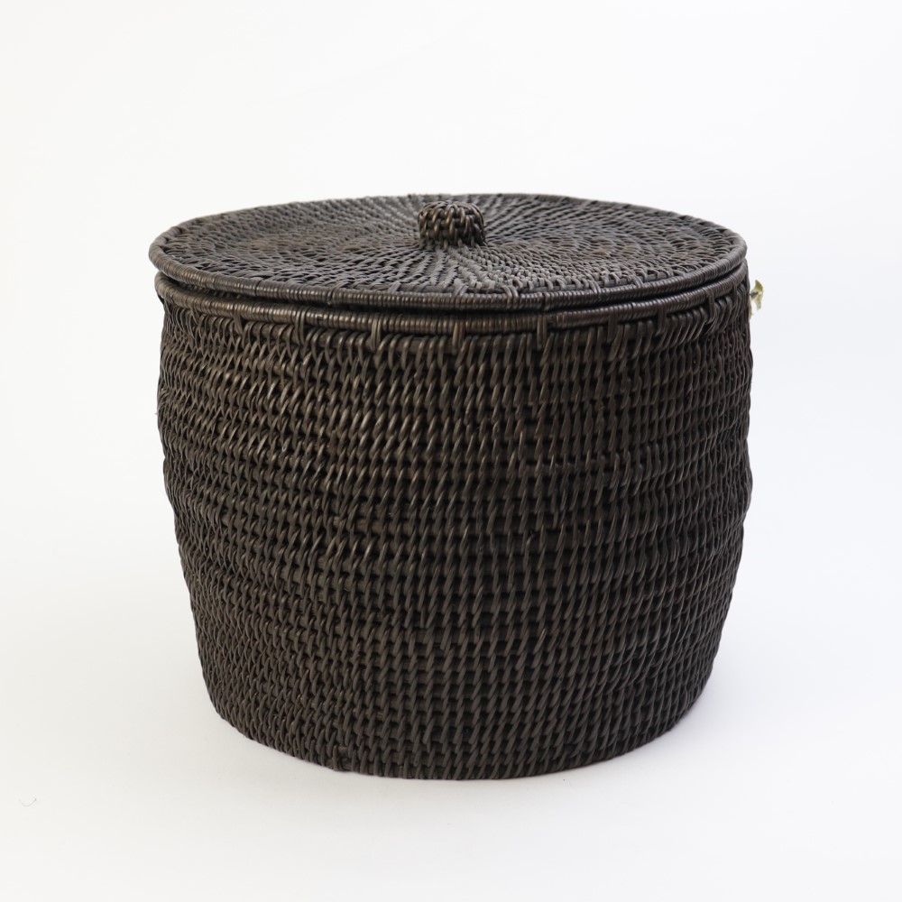 マケンゲ蓋つきかご 中 黒