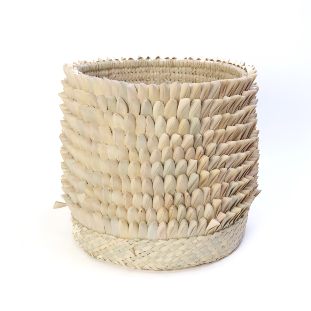 椰子の葉ハリネズミかご 中