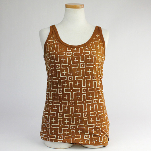 草木染タンクトップ(Sサイズ)クロス茶 茶 \\3800→\\2800