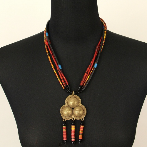 平ソギナ2連ネックレス  一点物