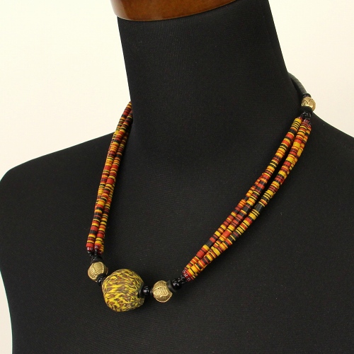 再生ヘッドコフィ4連ネックレス 02 一点物